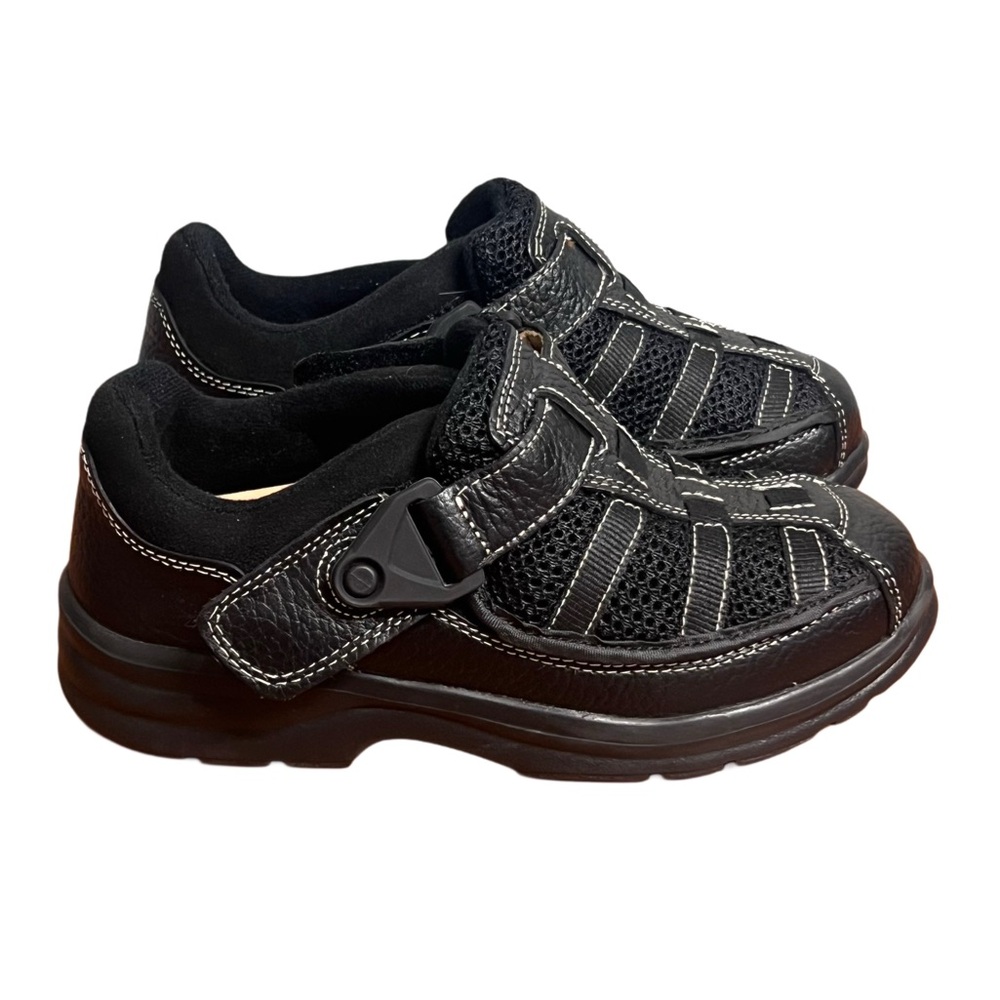 Women’s Lucie X Double Depth Leather Mesh Strap Therapeutic Diabetic Shoe Sz 6
